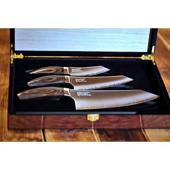 Kuchyňský nůž Dárková sada - Suncraft ELEGANCIA SG2 - Kiritsuke / Chef 200 mm + Petty 150 mm + Paring 100 mm