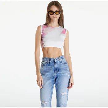 Tílko Calvin Klein Jeans Cropped Tank Top White S
