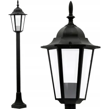 Venkovní osvětlení Kvadratický osvětlovací sloupek Polux E27 96 cm černý