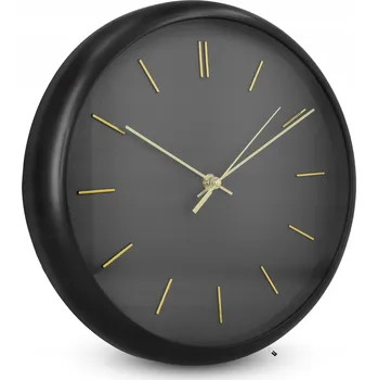 Hodiny Zegar ścienny do salonu kuchni czarny 30 cm dekorativní na zeď