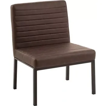 Jídelní židle Čalouněná židle Wingston z umělé kůže, hnědá – 69×61×94 cm