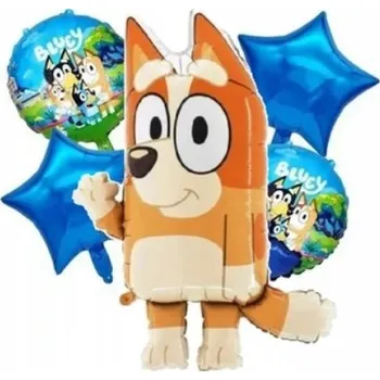 Balónek Fóliové balónky Sada Pejsek Bluey Bingo Blue XL na narozeniny