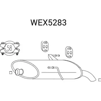 Tlumič výfuku QWP Zadní tlumič výfuku QWP WEX5283