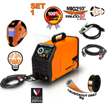 Svářečka PANTERMAX Svářecí invertor MIG210FALCO 3 LCD SET1 (MIG/MMA/TIG)