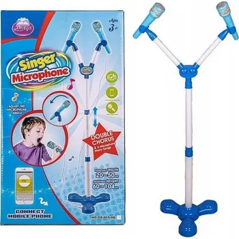 Hudební nástroj pro děti MIKROFONOVÁ SADA SE STATIVEM PRO DĚTI KARAOKE 2 KUSY