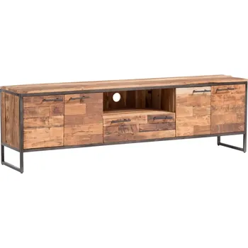 Televizní stolek Masivní TV stolek Bristol z recyklovaného dřeva, hnědý – 180×38×52 cm