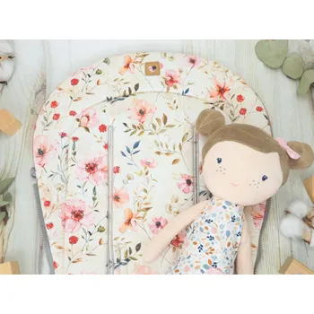 Podložka do kočárku prodloužená (Floral, merino beránek)