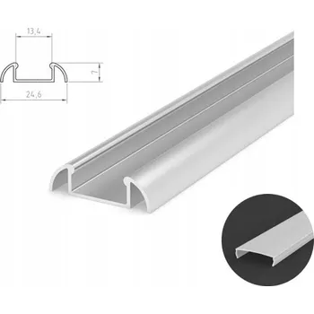 LED osvětlení Úzký hliníkový LED profil TECH-LIGHT eloxovaný P2 2m