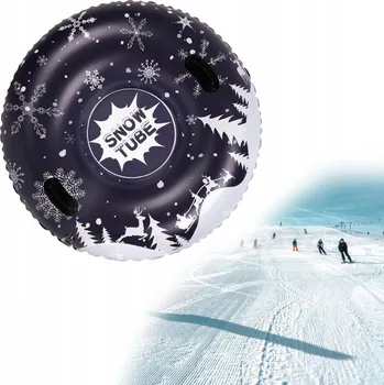 Skluzavka PNEUMATIKA NA SNÍH NAFUKOVACÍ KRUH PRO DĚTI I DOSPĚLÉ ÚCHYTY 110 x 26