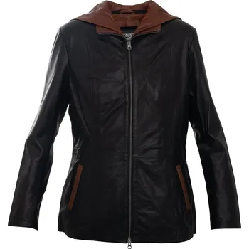 Moto bunda MAX Dámská kožená bunda Julia černá/koňak