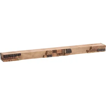 police Masivní nástěnná police Greenland z mangového dřeva, lakovaná, hnědá – 160×15×10 cm