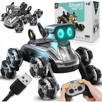 Robot ROBOT PES NA DÁLKOVÉ OVLÁDÁNÍ A GESTA INTERAKTIVNÍ 8 KOLEČEK AKROBACIE