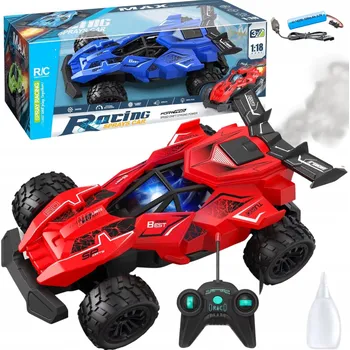 RC model auta AUTO BUGGY NA DÁLKOVÉ OVLÁDÁNÍ TERÉNNÍ S SVĚTLEM A EFEKTEM PÁRY, USB NABÍJENÍ