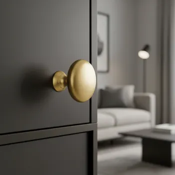 Nábytkové kování Interex Úchytka knopka BEA / Zlatá matná