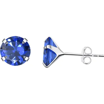 Náušnice Olivie Stříbrné náušnice MODRÉ 9977 Průměr: 3mm Ag 925; ≤0,3 g.