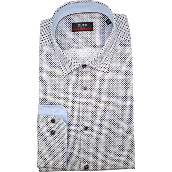 Pánská košile Košile Pure Slim Fit "City" geometrický vzor velikost: 37/38, délka rukávu: dlouhý rukáv