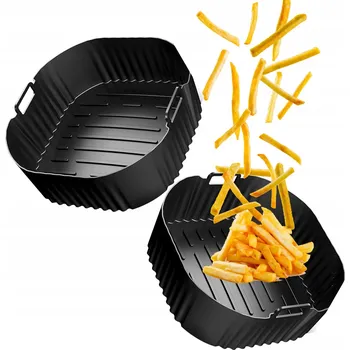 Příslušenství pro fritézu SILIKONOVÁ ORGANIZÉR DO HORKOVZDUŠNÉ FRITÉZY AIR FRYER, KOŠÍK 22X23 CM