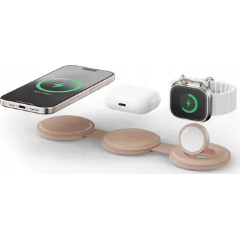 Bezdrátová indukční cestovní nabíječka 3v1 Magsafe Satechi OntheGo