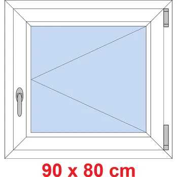 Okno Soft Plastové okno 90x80 cm, otevíravé