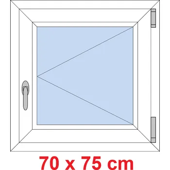 Okno Soft Plastové okno 70x75 cm, otevíravé