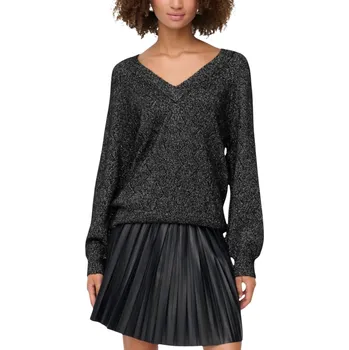 Dámské oblečení Jacqueline De Yong svetr s výstřihem do V Jacqueline de Yong černá | vícebarevná 3489041