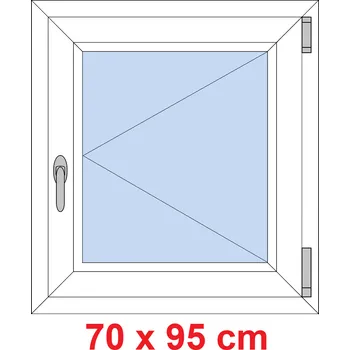Okno Soft Plastové okno 70x95 cm, otevíravé