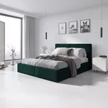 SMB Čalouněná postel HILARY 1, 160x200 cm Barva: TRINITY 28 (tmavě zelená)