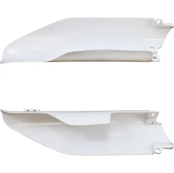 Bílé chrániče tlumičů přední vidlice Suzuki RM 125