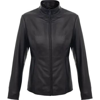 MAX Dámská kožená bunda 2138 černá - NADMĚR