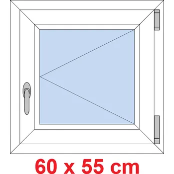 Okno Soft Plastové okno 60x55 cm, otevíravé