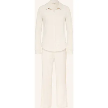 Dámské pyžamo Calvin Klein Dámské Pyžamo Brushed Interlock, krémová, 38