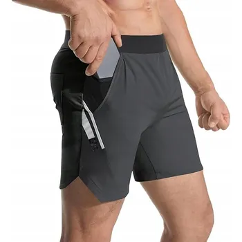 Kraťasy se dvěma kapsami, tmavě šedé, velikost XL