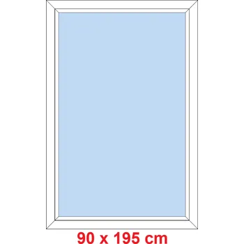 Okno Soft Plastové okno 90x195 cm, FIX neotevíravé