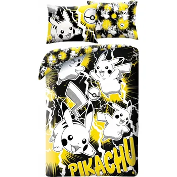 Povlečení Povlečení pro mládež 140X200 Pokémoni Pikachu Mikrovlákno
