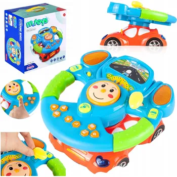 Hračka pro nejmenší INTERAKTIVNÍ EDUKAČNÍ VOLANT ZVUK SVĚTLO SIMULÁTOR JÍZDY PROJEKTOR