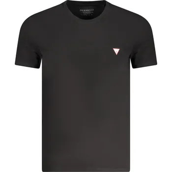 Pánské tričko Černé triko GUESS JEANS s krátkým rukávem Guess černá 3358122