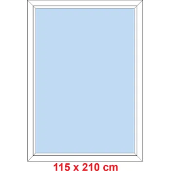 Okno Soft Plastové okno 115x210 cm, FIX neotevíravé