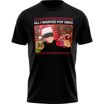 Karnevalový kostým Animerch Tričko Gojo X-Mas 2025 LIMITED - černé Velikost oblečení: 146 (8-10 let)