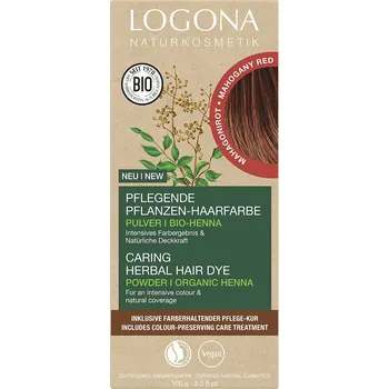 Logona Barva na vlasy prášek MAHAGON ČERVENÁ 100g eco ECO VEGAN