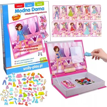 ostatní stavebnice Smily Play Magnetická skládačka Módní dáma