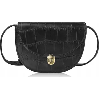 Kabelka Paolo Peruzzi kabelka přes rameno z pravé kůže černá