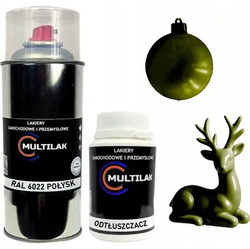 Barva ve spreji Lak ve spreji na figurky, skleněné a keramické ozdoby RAL 6022 LESK