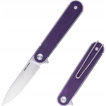 kapesní nůž Nůž Real Steel Iris Flipper Liner Lock Satin 12C27 Purple G10