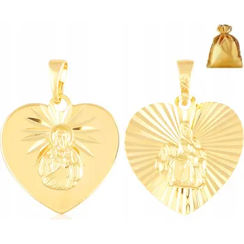 Přívěsek Zlatý PŘÍVĚSEK ŠKAPULÍŘ OCEL CHIRURGICKÁ POZLACENÁ NA ŘETÍZEK 18K