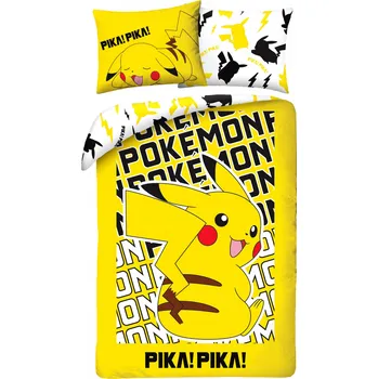 Povlečení Povlečení pro mládež 140X200 Pokémoni Pikachu Mikrovlákno