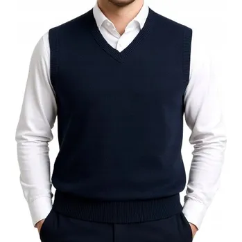 Pánský svetr Pánský svetr vesta pulovr vesta s kašmírem 2XL XXL