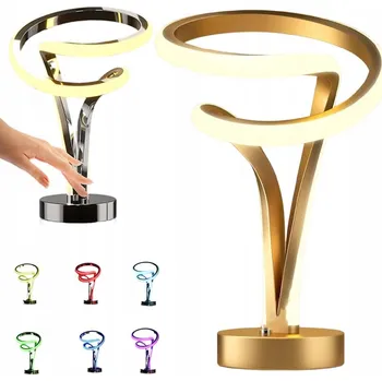 Stojací lampa STOJACÍ LAMPA NOČNÍ LAMPA DOTYKOVÁ SPIRÁLOVÁ 6 BAREV RGB DO LOŽNICE
