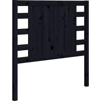 Čelo postele, černá, 106 x 4 x 100 cm, masivní borovicové dřevo