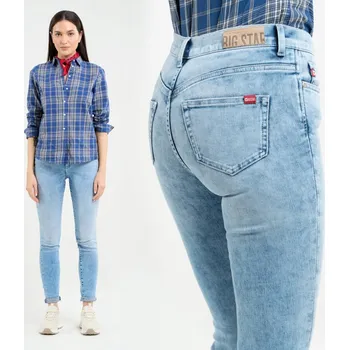 Dámské džíny BIG STAR DÁMSKÉ DŽÍNY S EFEKTEM MARMOROVÁNÍ SVĚTLE MODRÉ ADELA 138 W34 L30