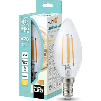 Žárovka LED ŽÁROVKA FSW 4W E14 3000K teplá bílá